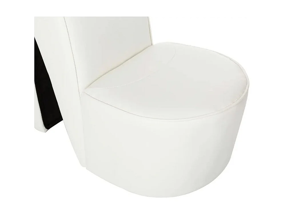 Fauteuil simili cuir blanc Fahionly