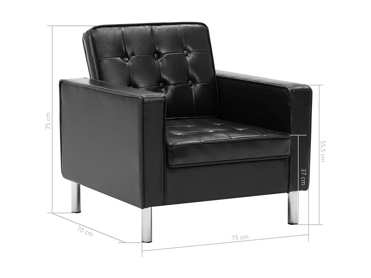 Fauteuil Noir Similicuir 8