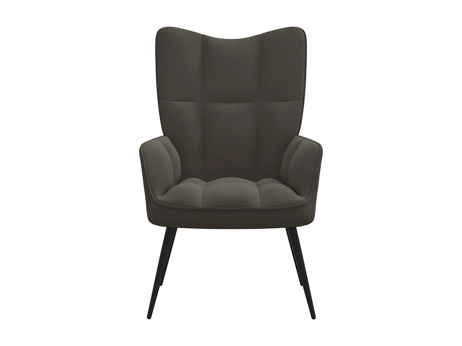 Fauteuil bergère Gris foncé Velours