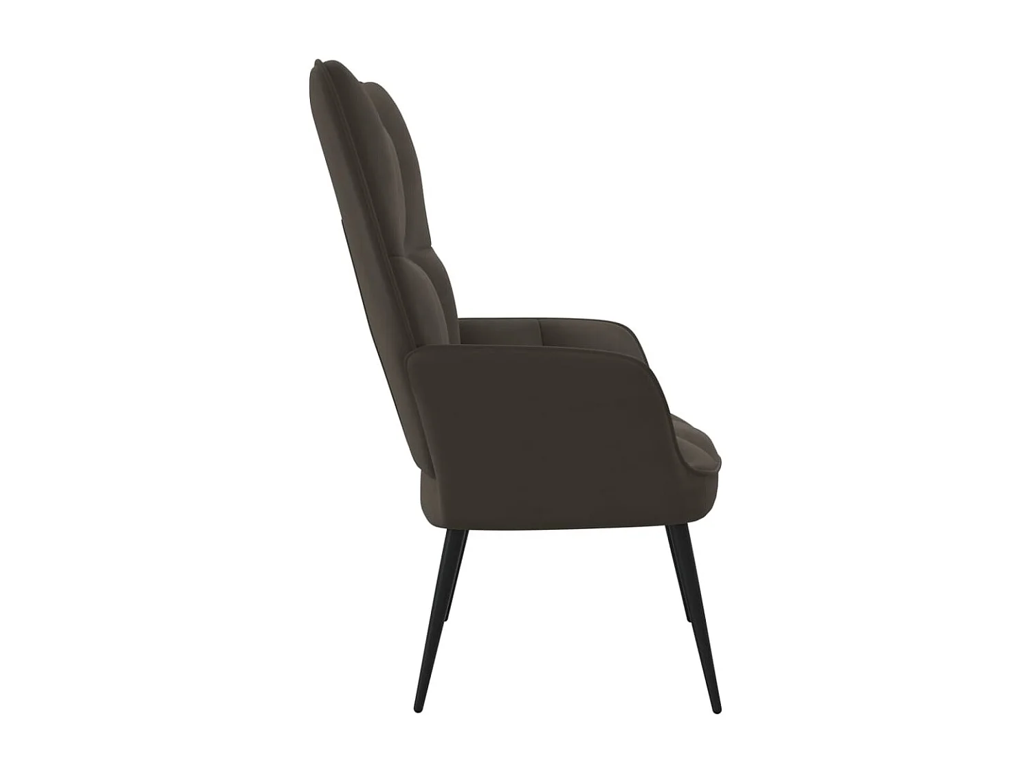 Fauteuil bergère Gris foncé Velours