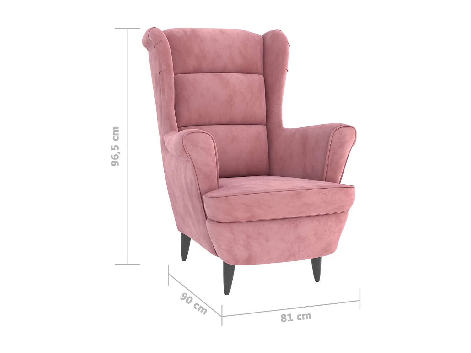 Fauteuil Rose Velours
