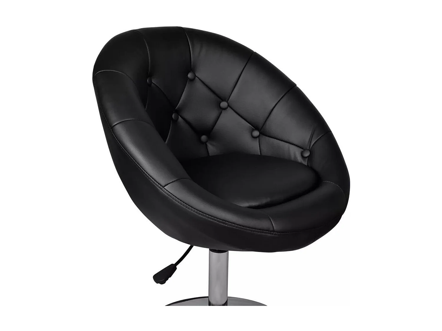 Fauteuil noir Similicuir Kapole - Lot de 2