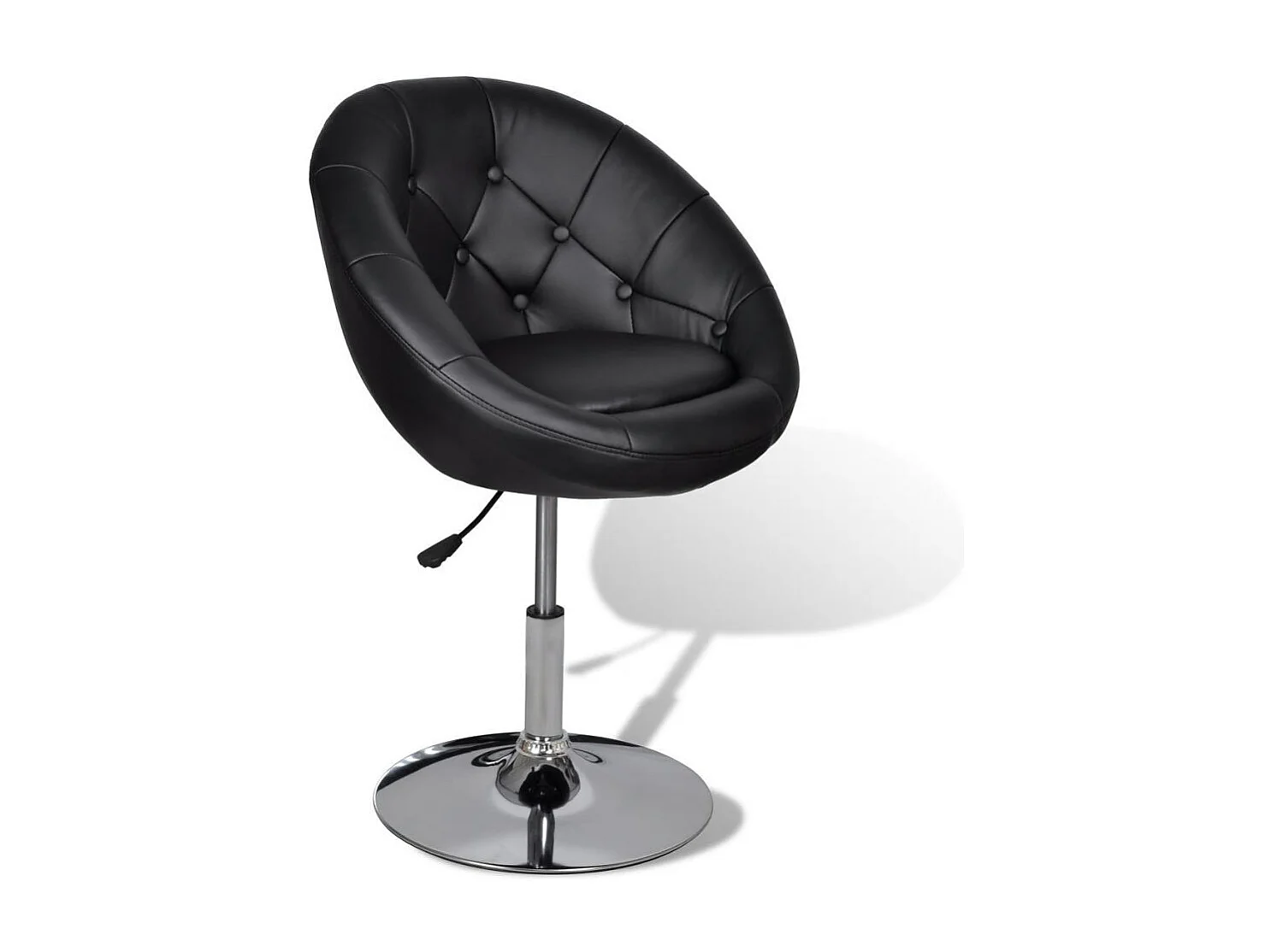 Fauteuil noir Similicuir Kapole - Lot de 2