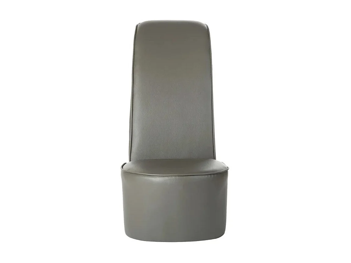 Fauteuil simili cuir gris Fahionly