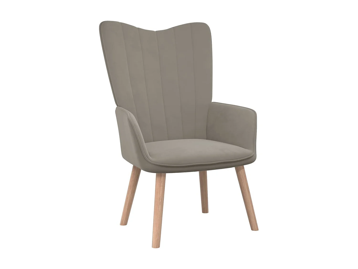 Fauteuil scandinave Gris clair Velours