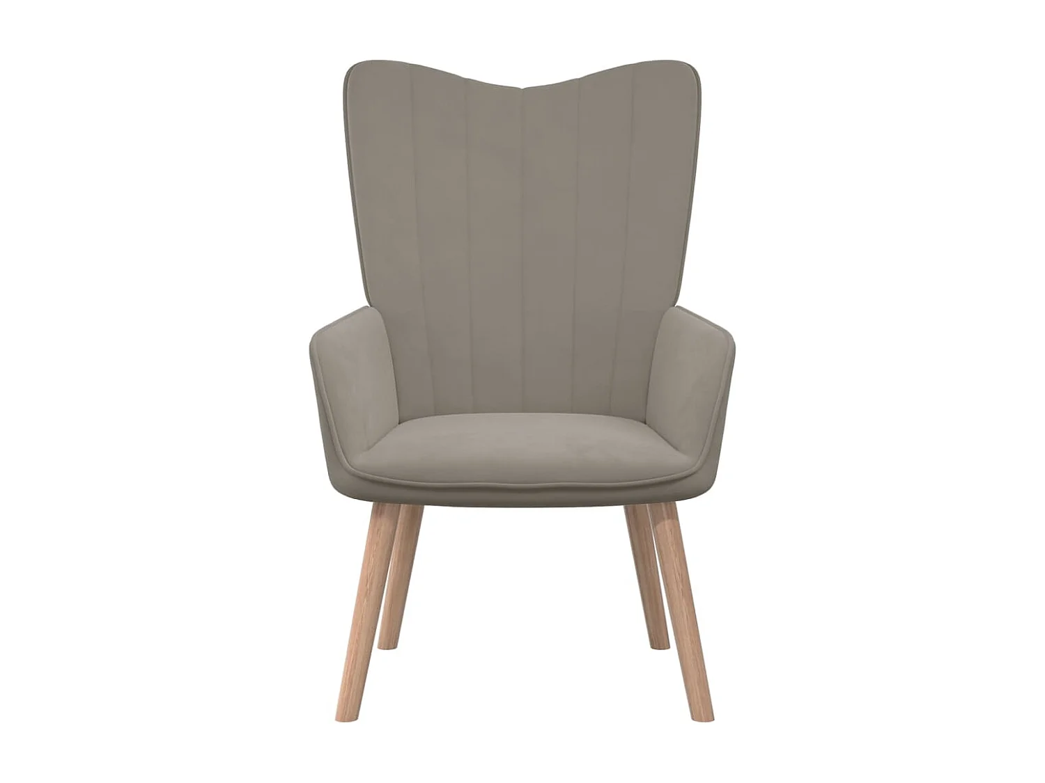 Fauteuil scandinave Gris clair Velours