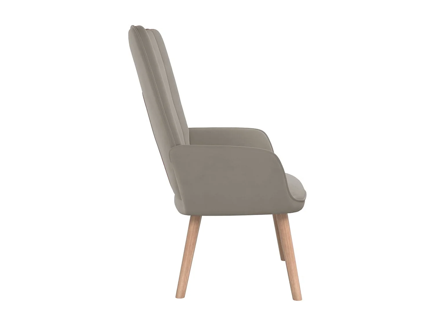Fauteuil scandinave Gris clair Velours