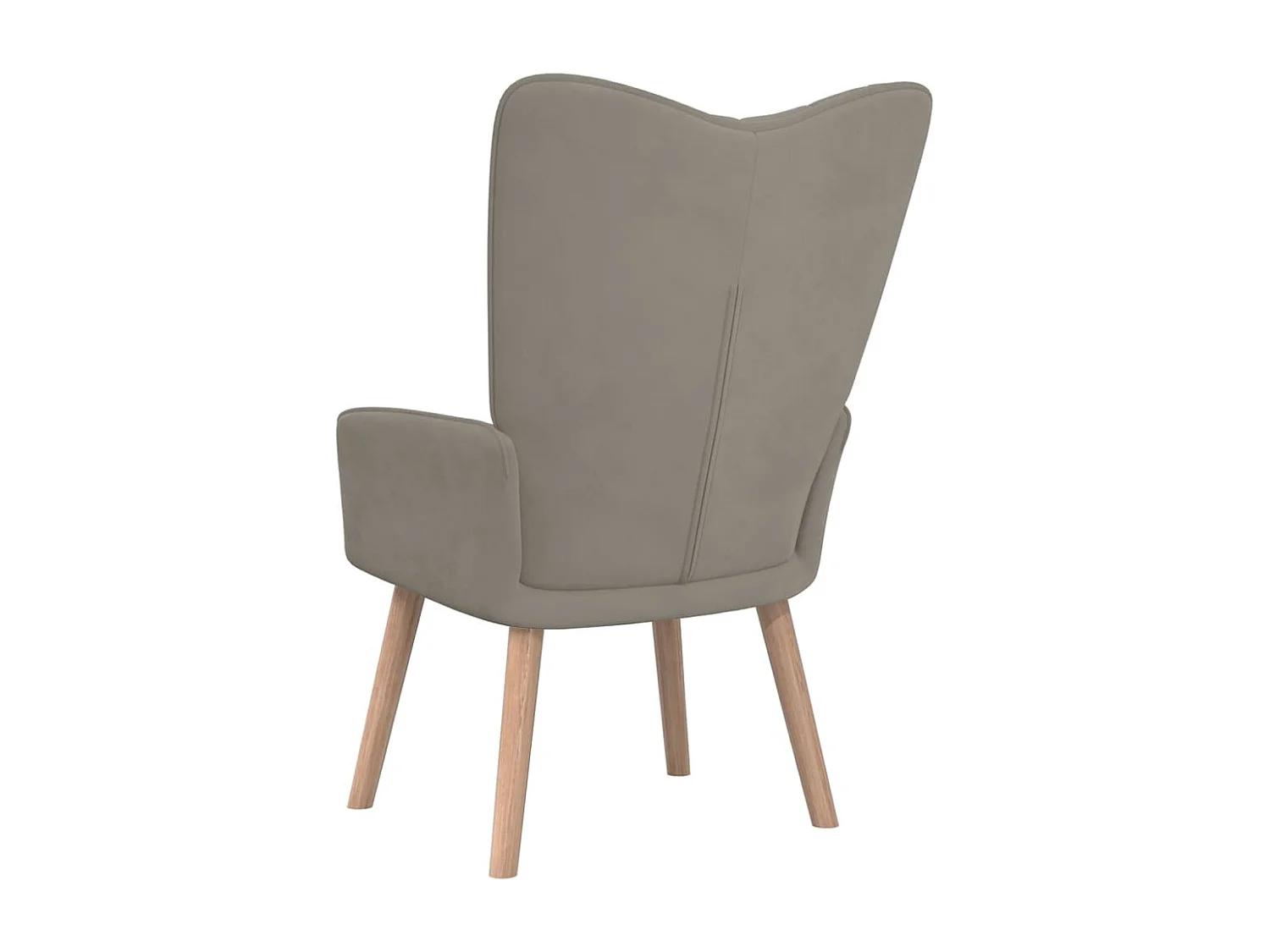 Fauteuil scandinave Gris clair Velours