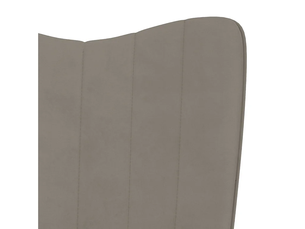 Fauteuil scandinave Gris clair Velours