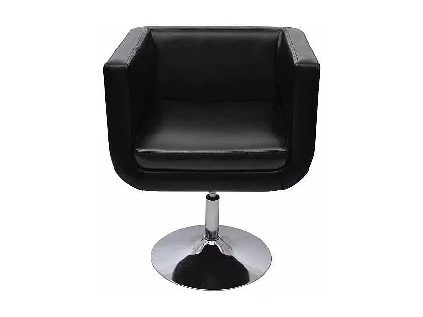 Chaise de bar 2 pc Cuir artificiel Noir