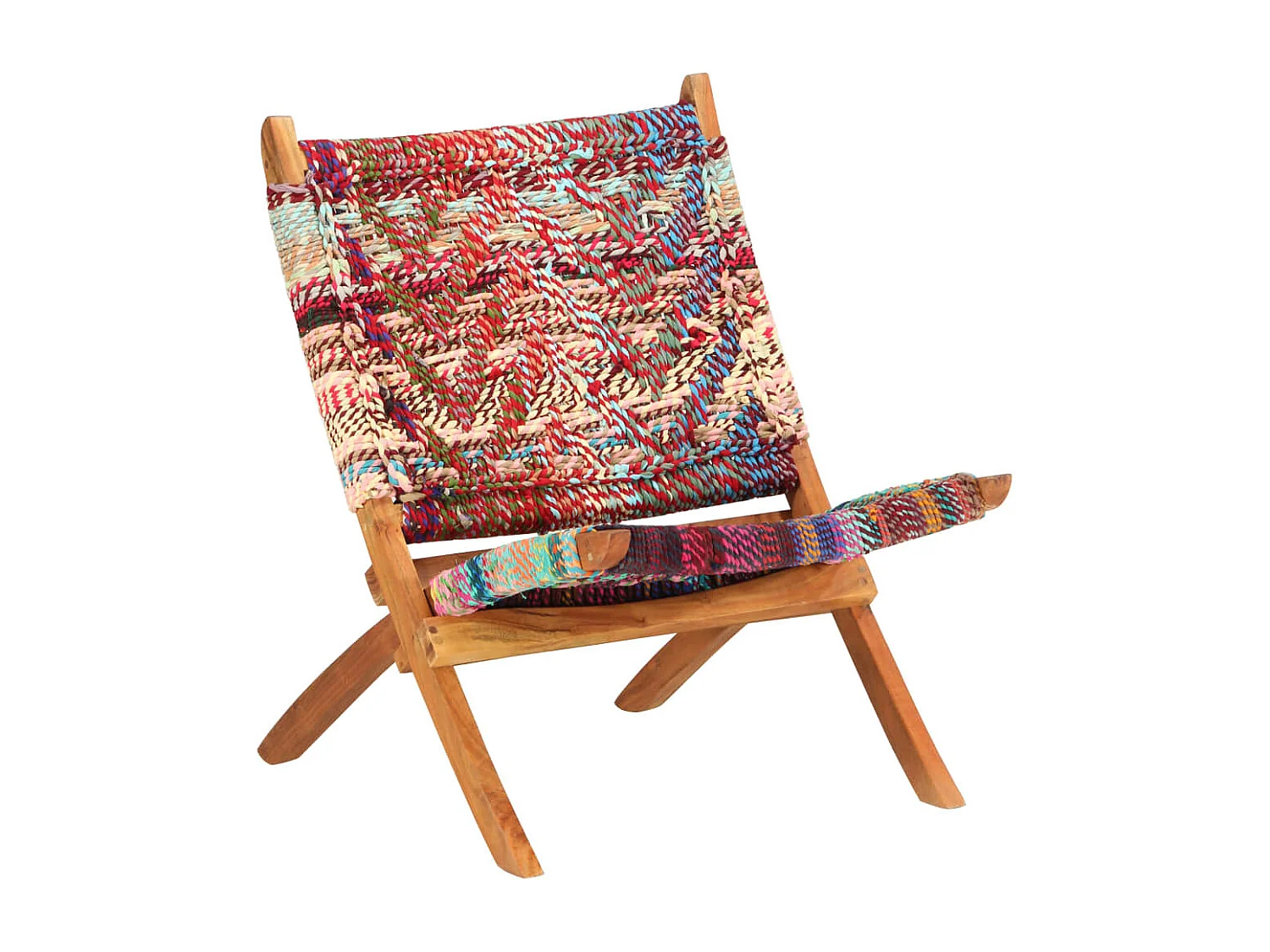 Chaise pliable Chindi Multicolore Tissu