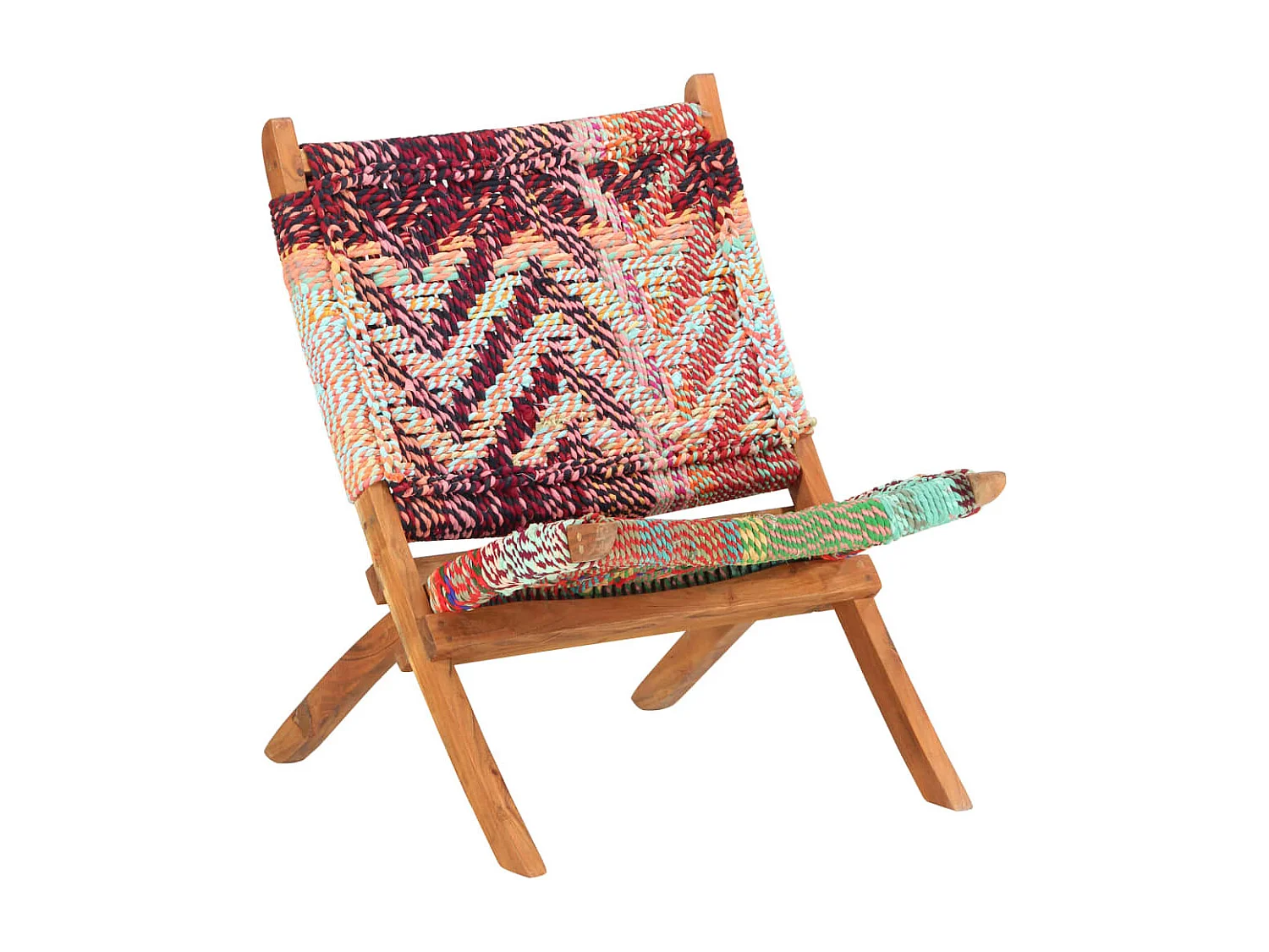Chaise pliable Chindi Multicolore Tissu