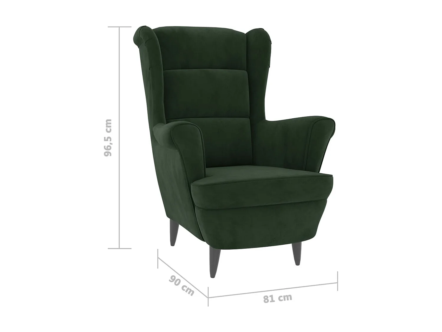 Fauteuil Vert foncé Velours