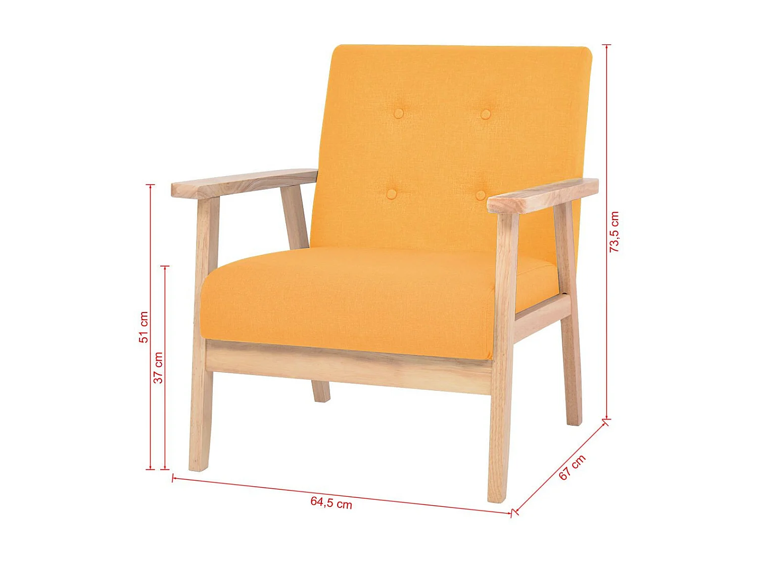 Fauteuil Jaune Tissu 2