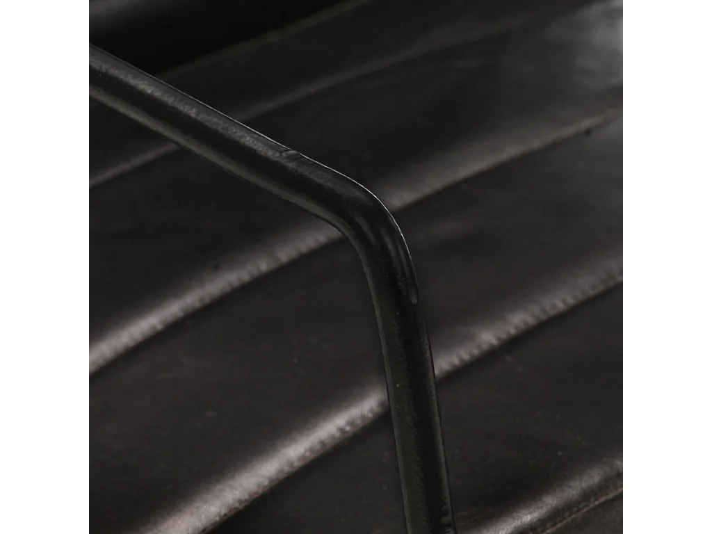 Fauteuil Noir Cuir véritable 6