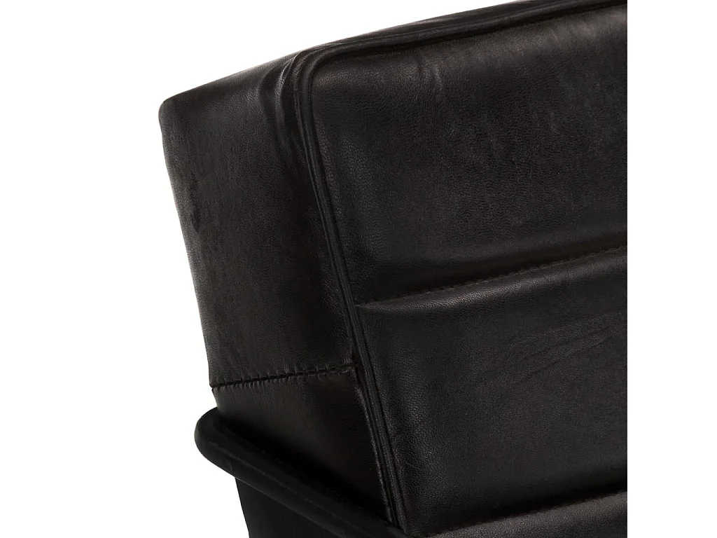 Fauteuil Noir Cuir véritable 6