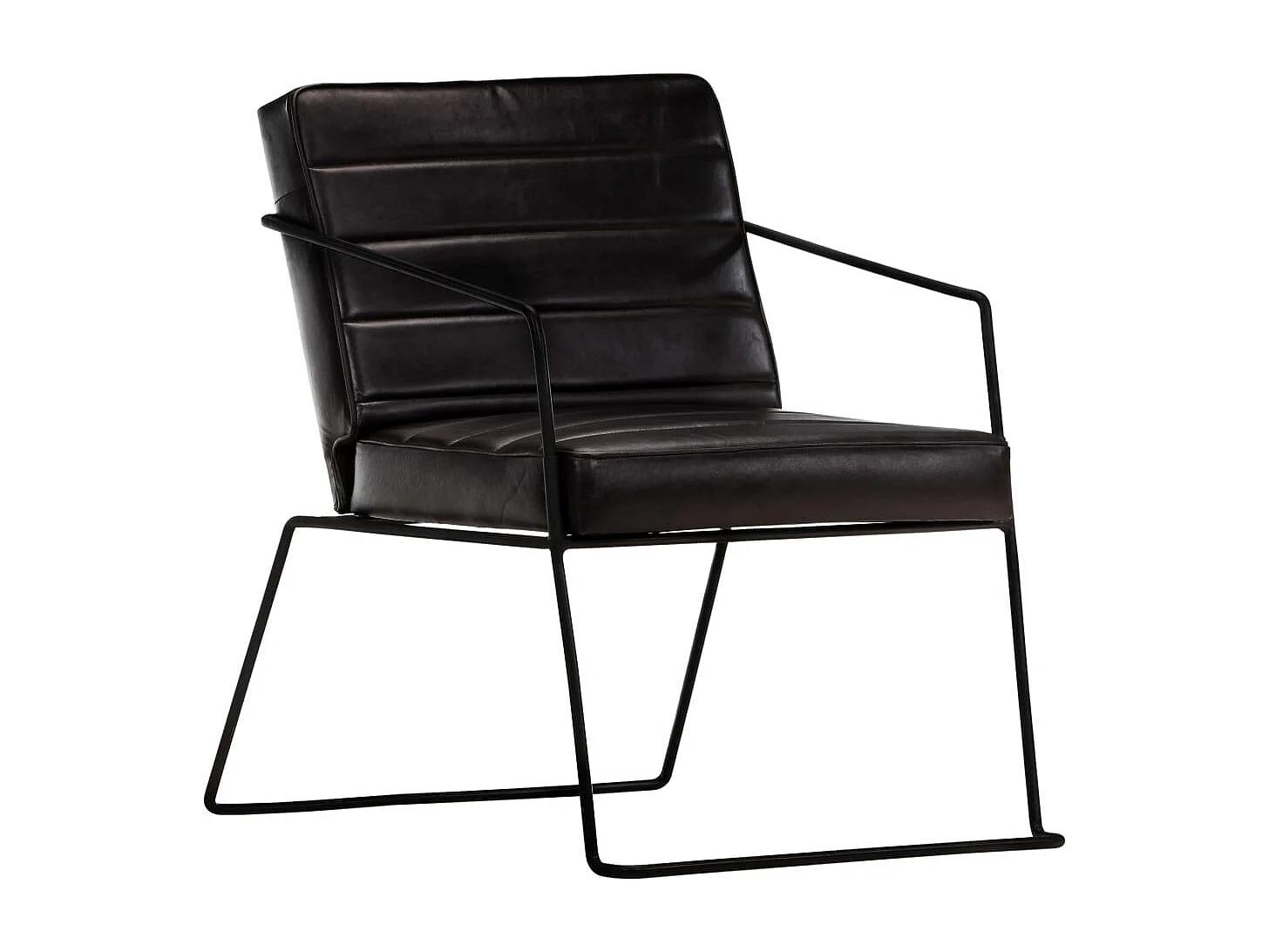 Fauteuil Noir Cuir véritable 6