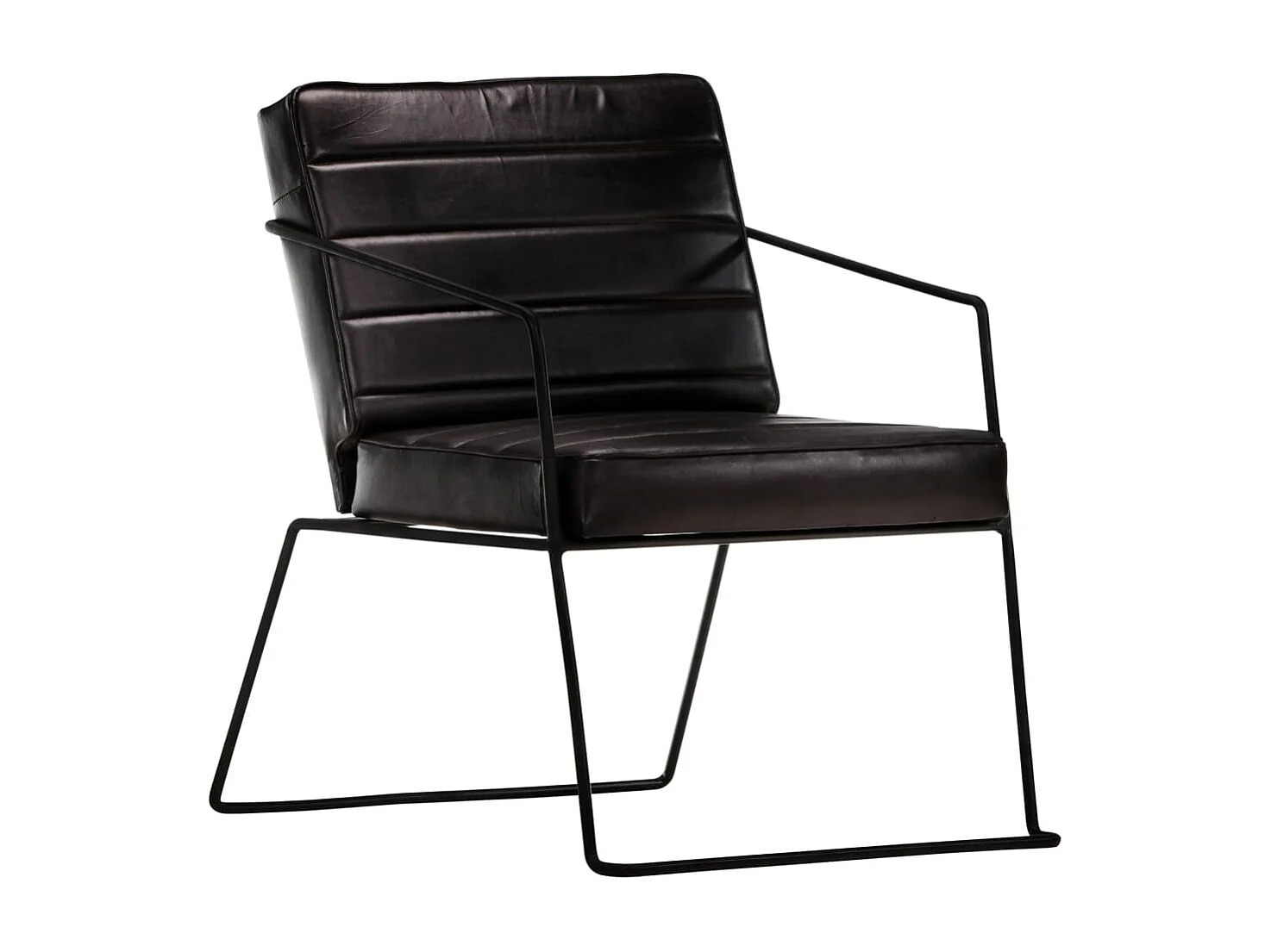 Fauteuil Noir Cuir véritable 6