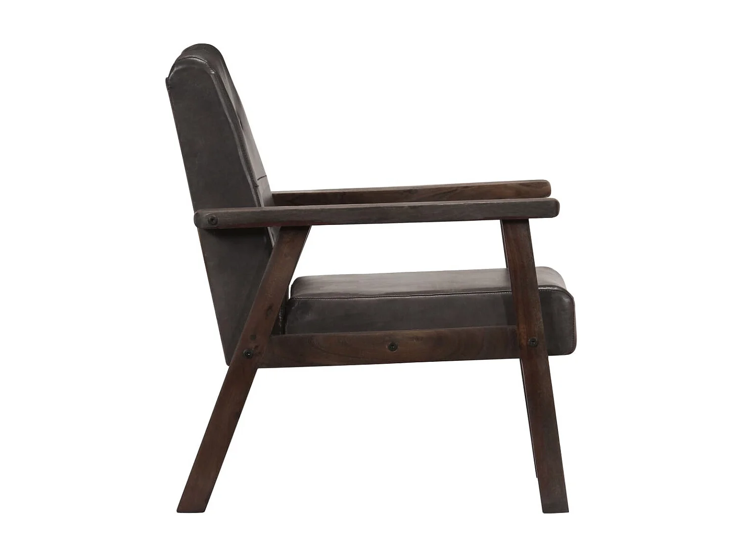 Fauteuil Gris Cuir véritable 5