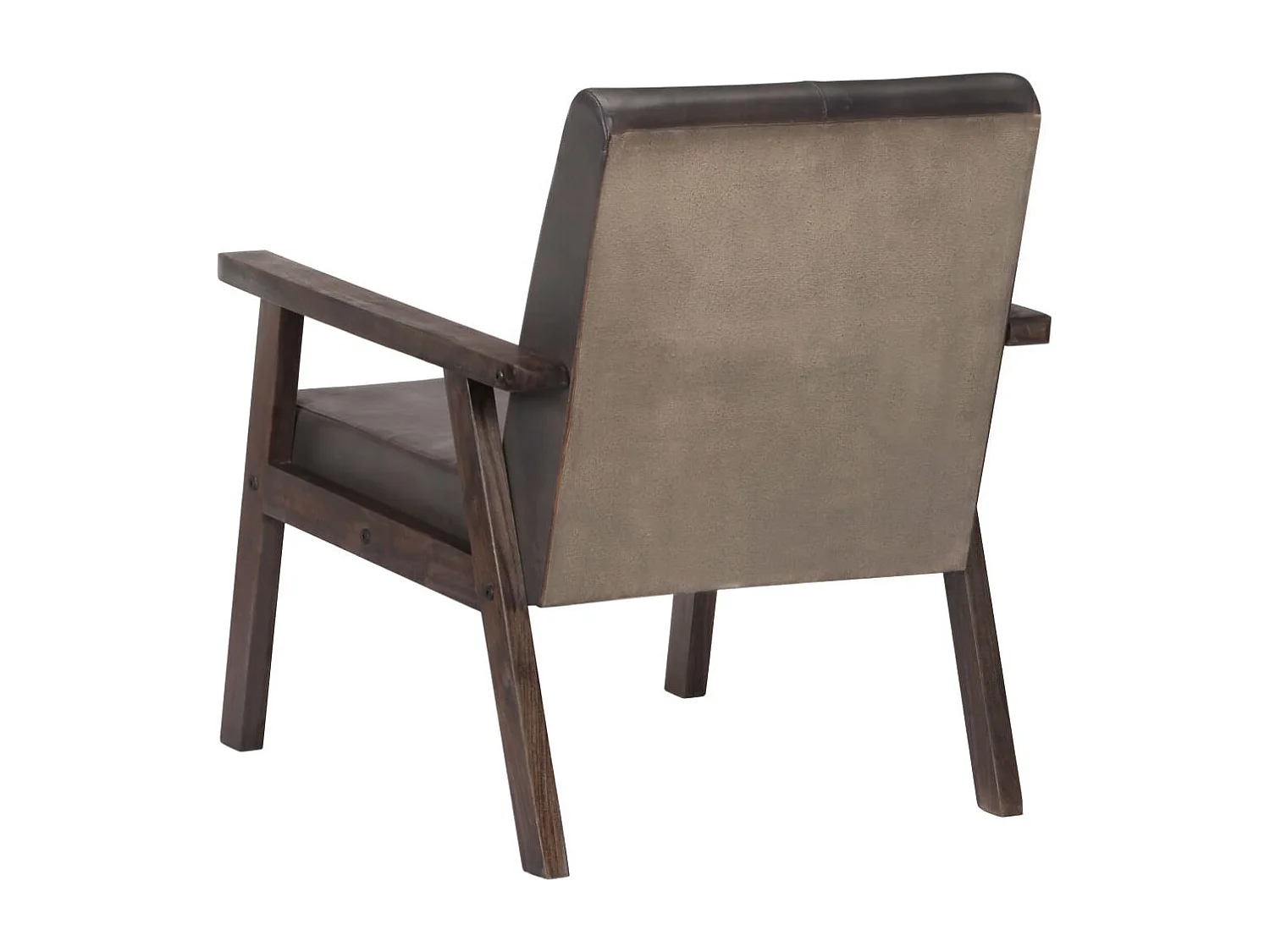 Fauteuil Gris Cuir véritable 5