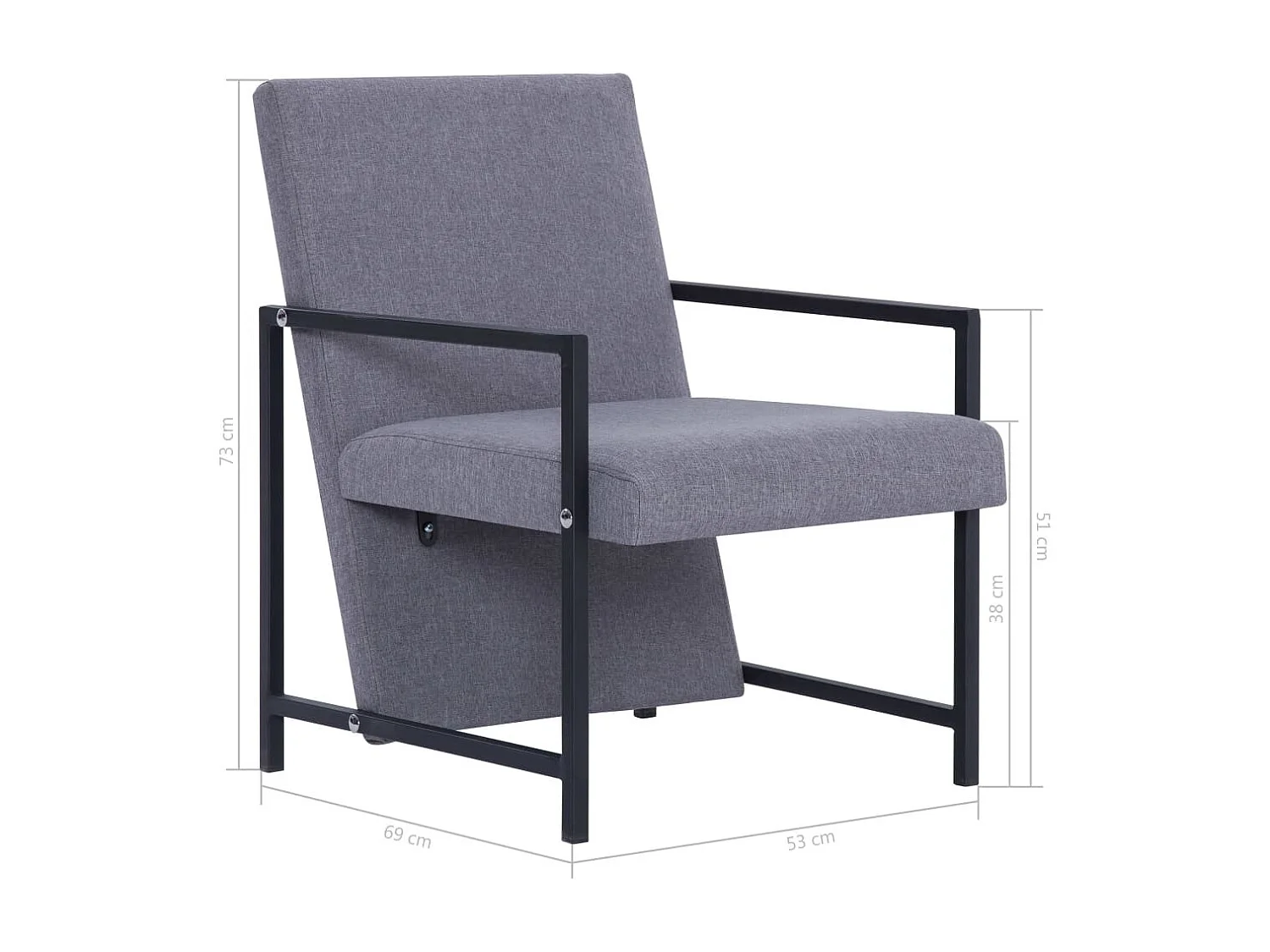 Fauteuil Gris clair Tissu 6