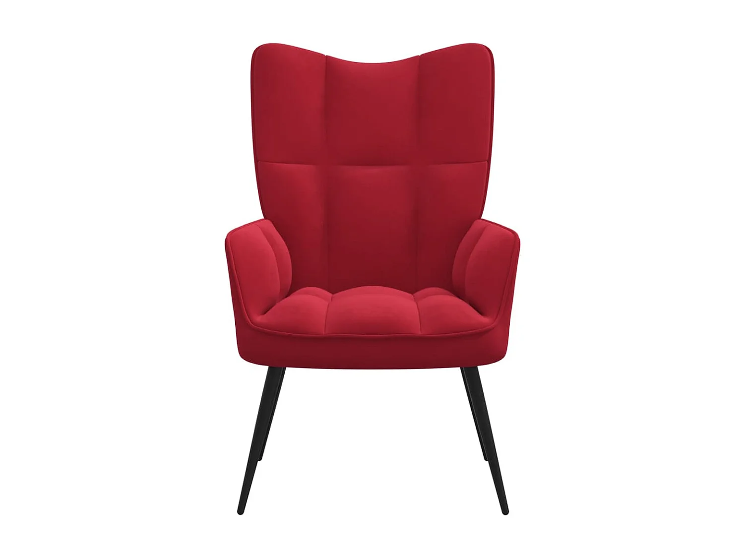 Fauteuil bergère Rouge bordeaux Velours