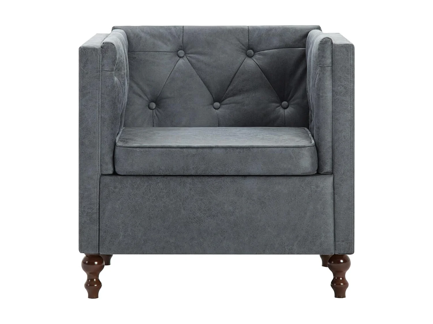 Fauteuil Gris Tissu Koza