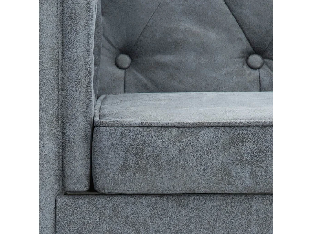 Fauteuil Gris Tissu Koza