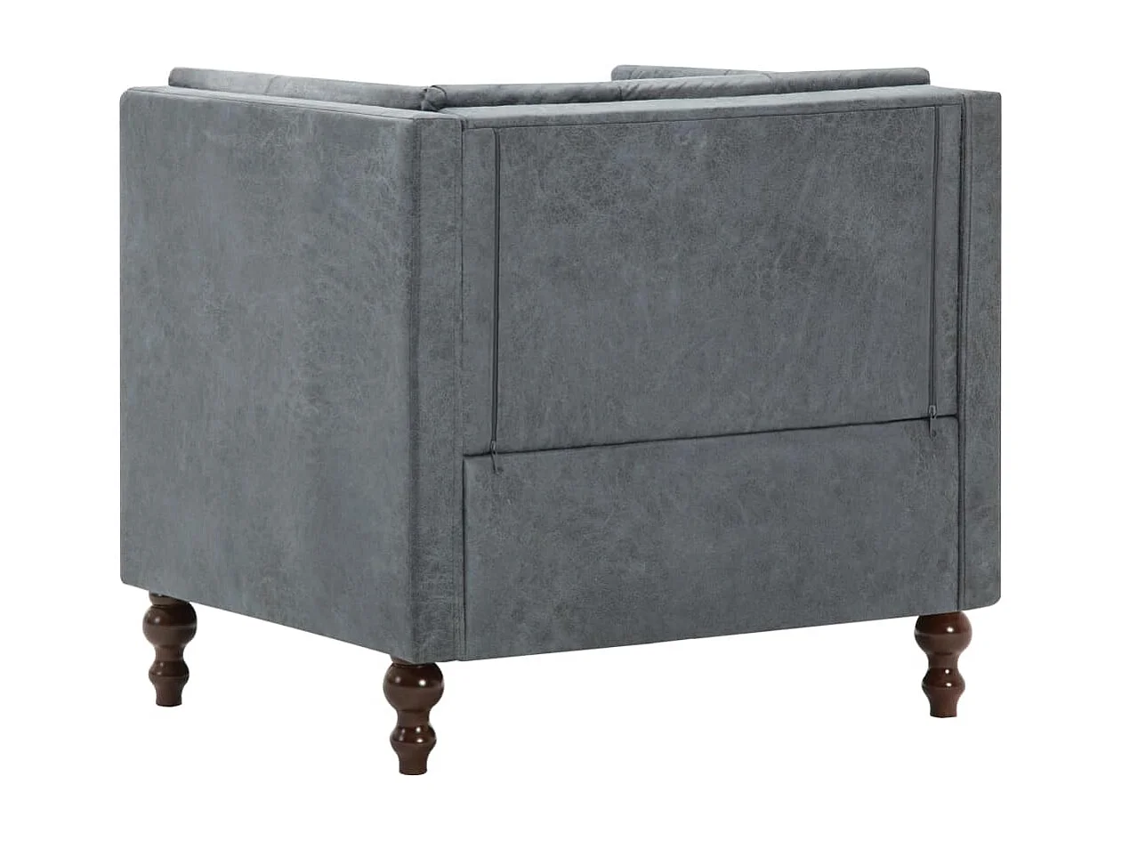 Fauteuil Gris Tissu Koza