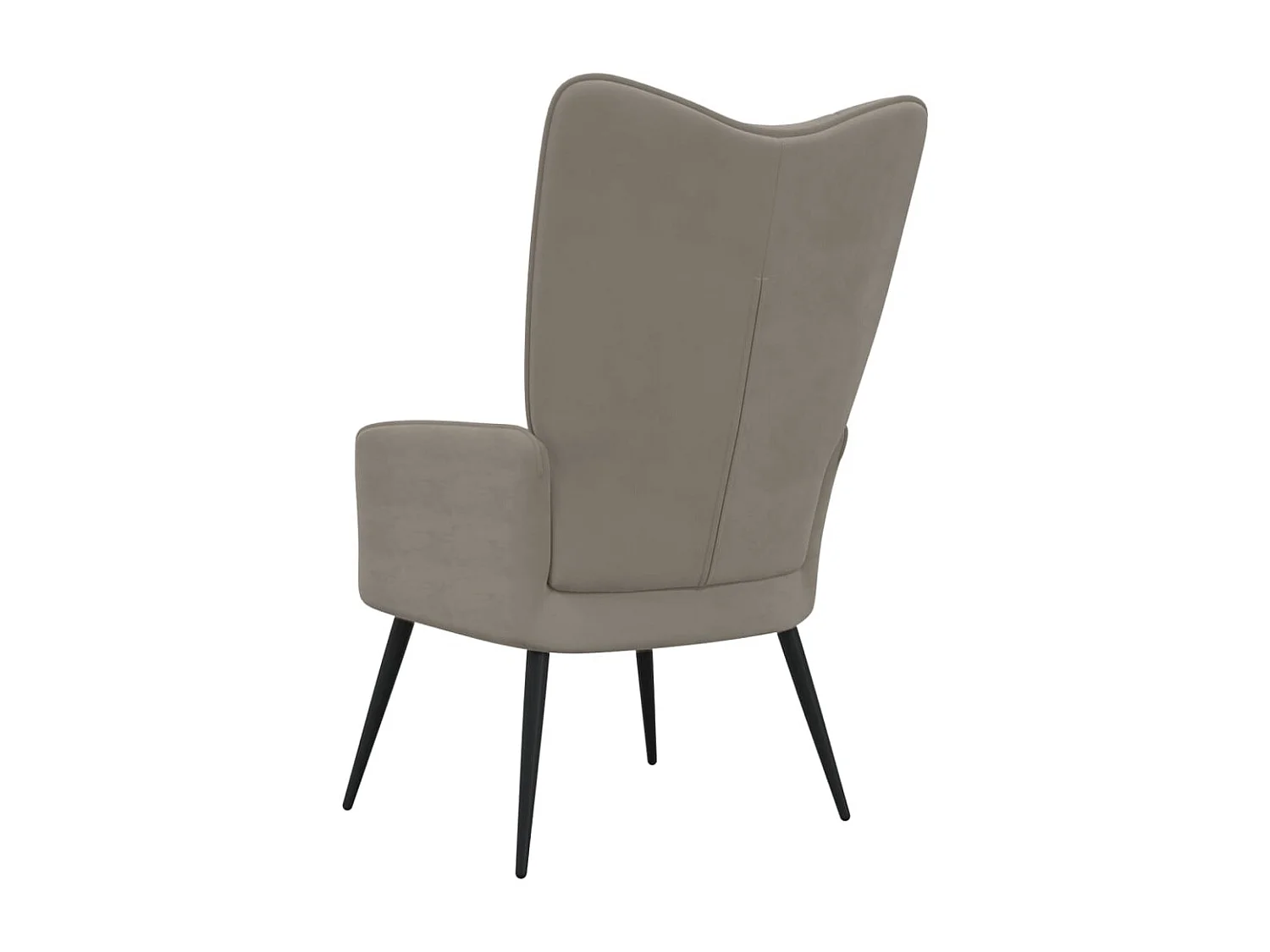Fauteuil bergère Gris clair Velours