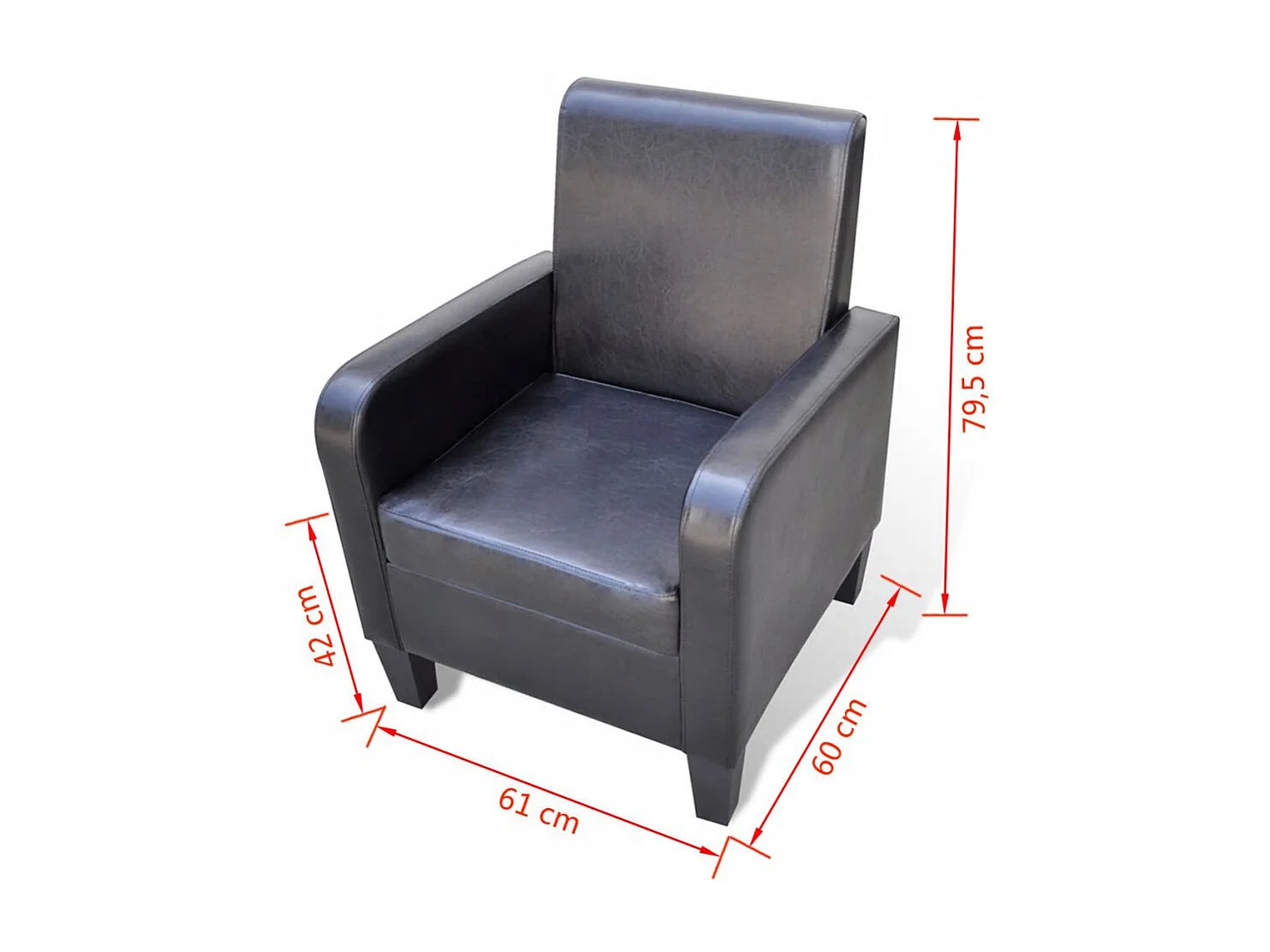 Fauteuil Noir Similicuir 5