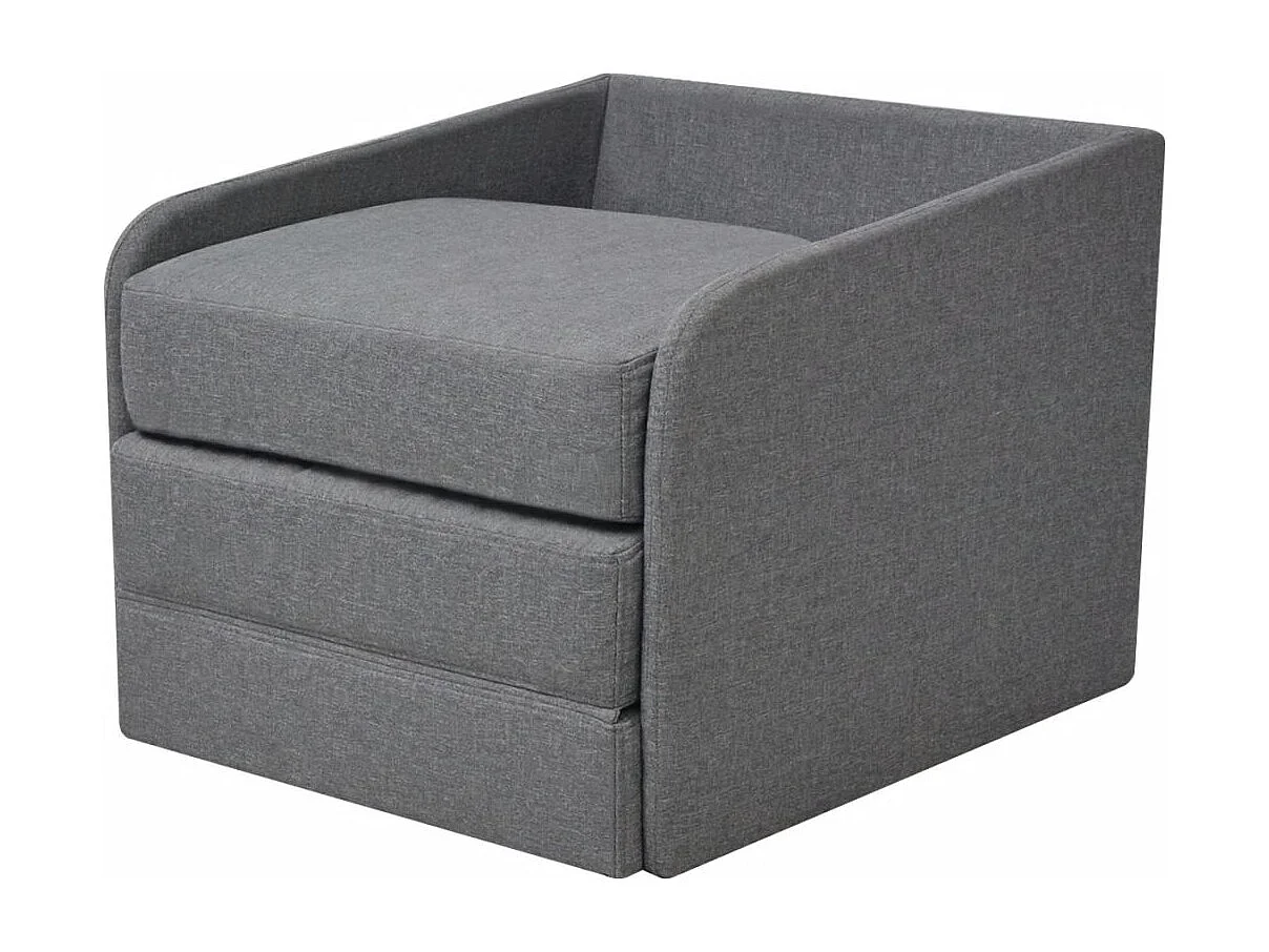 Fauteuil convertible Gris clair Tissu