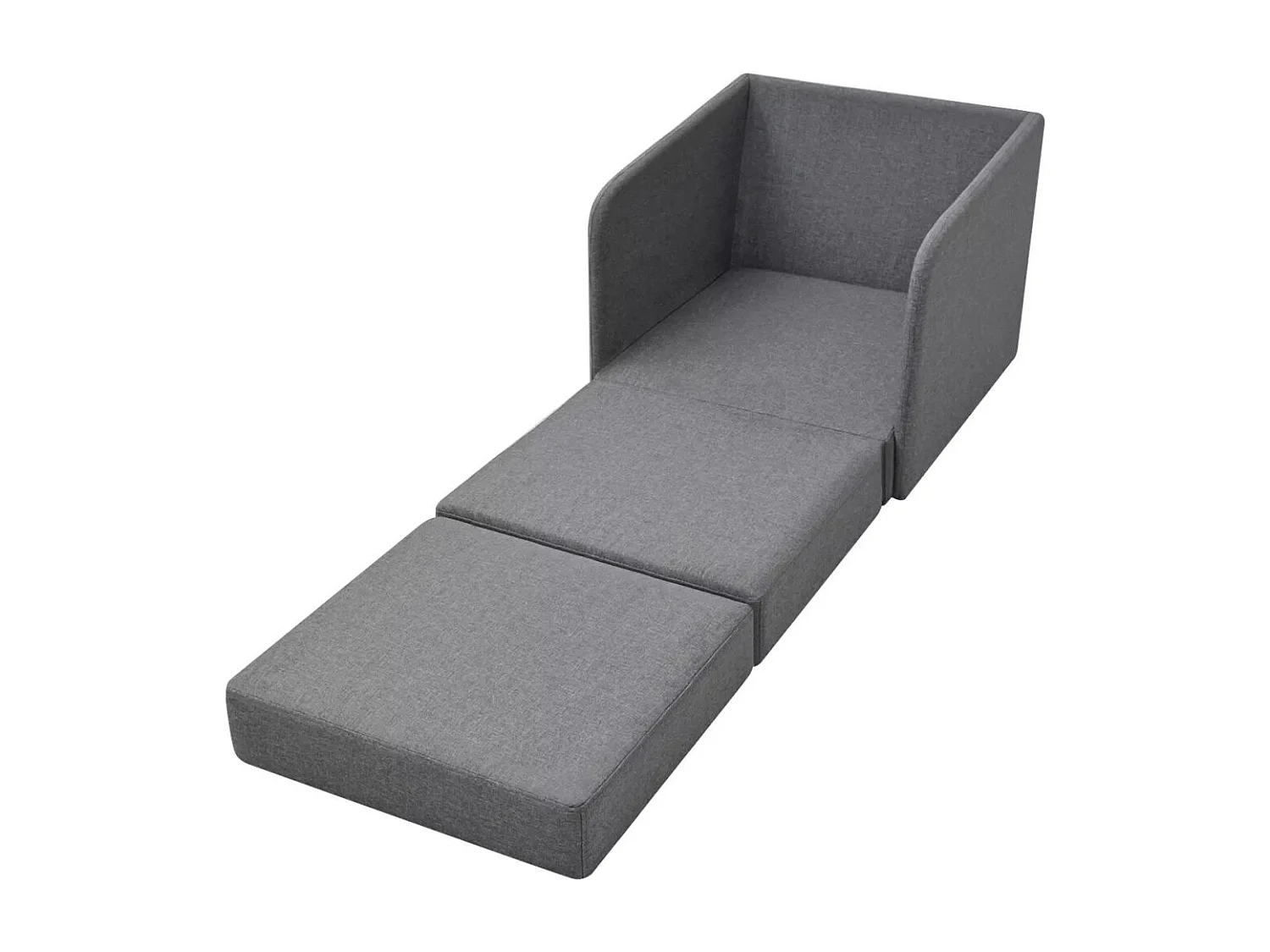 Fauteuil convertible Gris clair Tissu