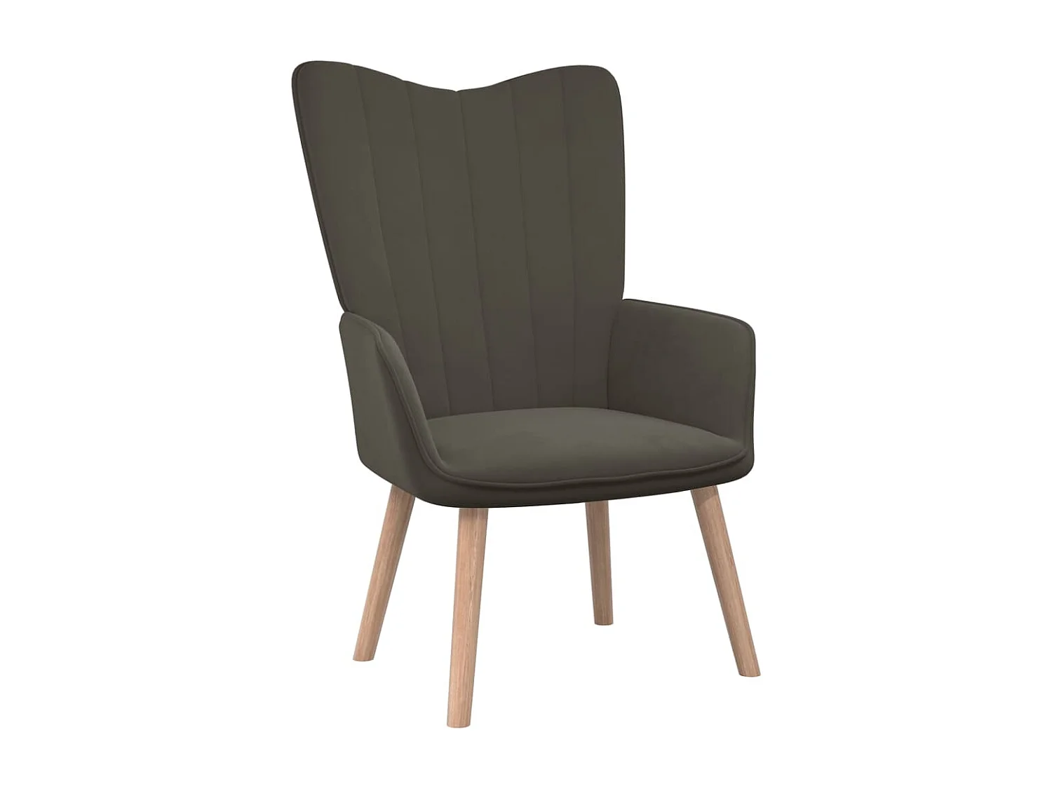 Fauteuil scandinave Gris foncé Velours