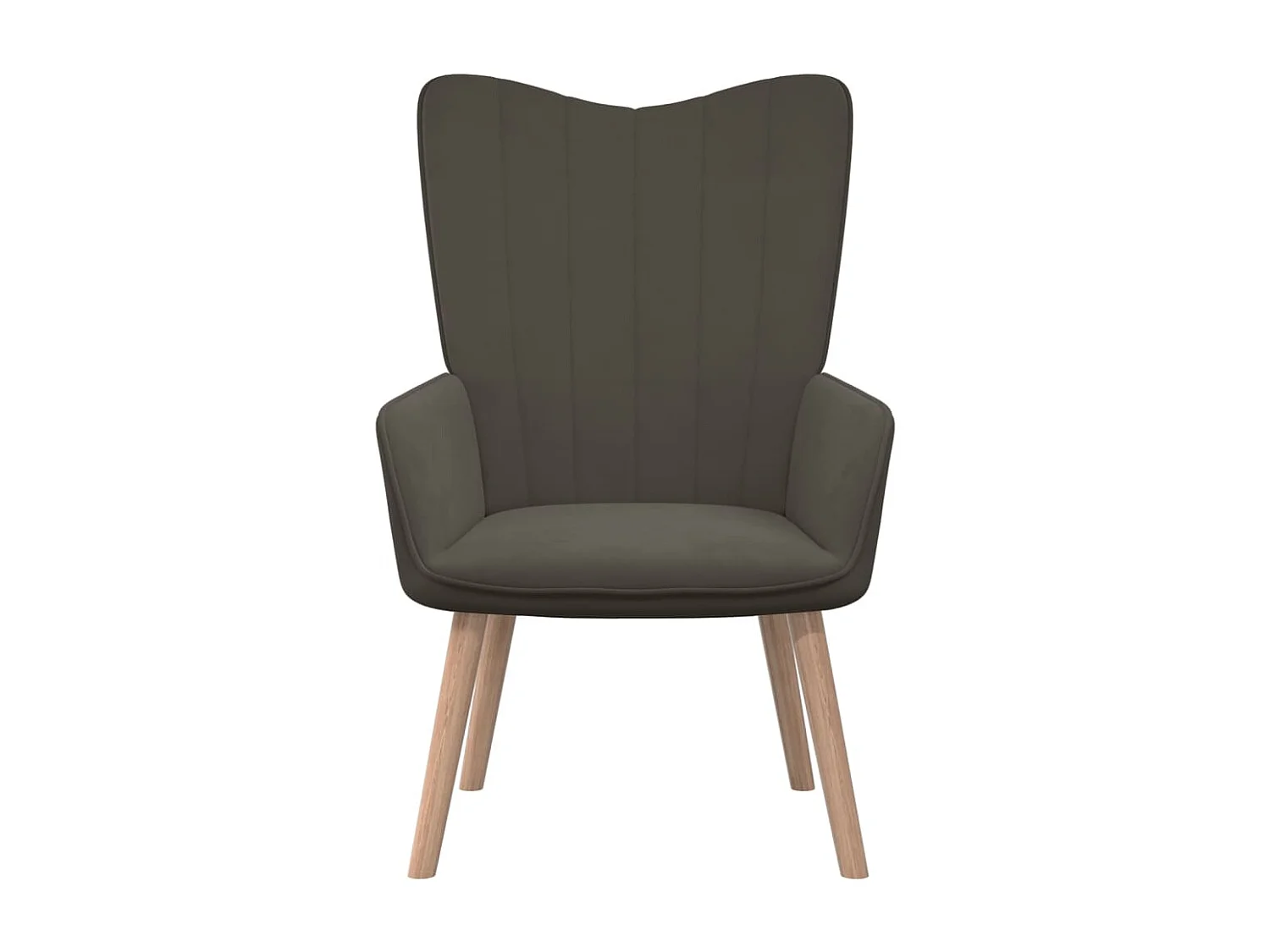 Fauteuil scandinave Gris foncé Velours