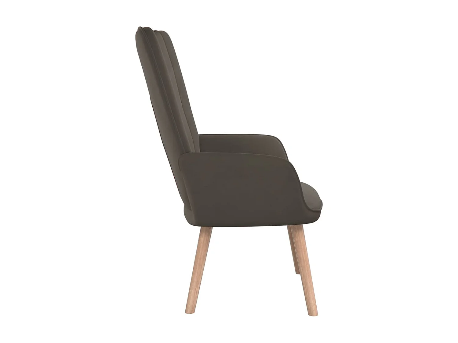 Fauteuil scandinave Gris foncé Velours