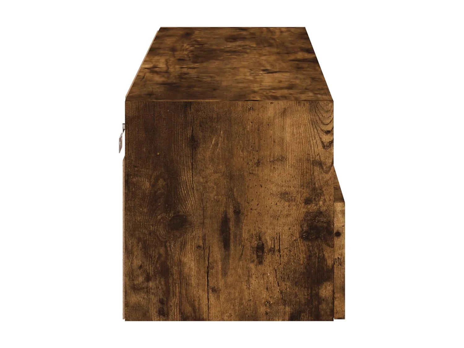 Meuble TV mural chêne fumé 100x30x30 bois d'ingénierie