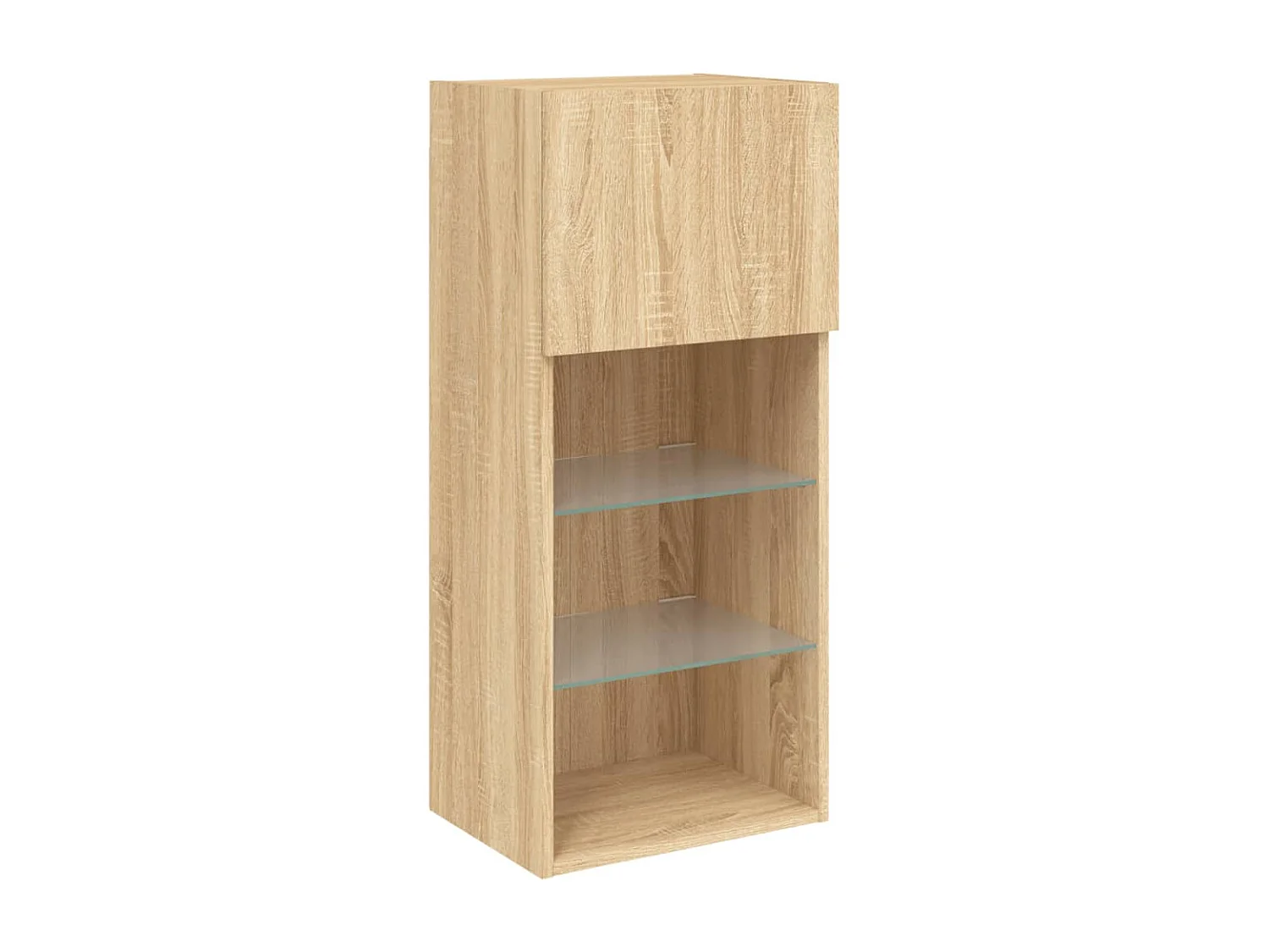 Meuble TV avec lumière LED chêne sonoma 40,5x30x90
