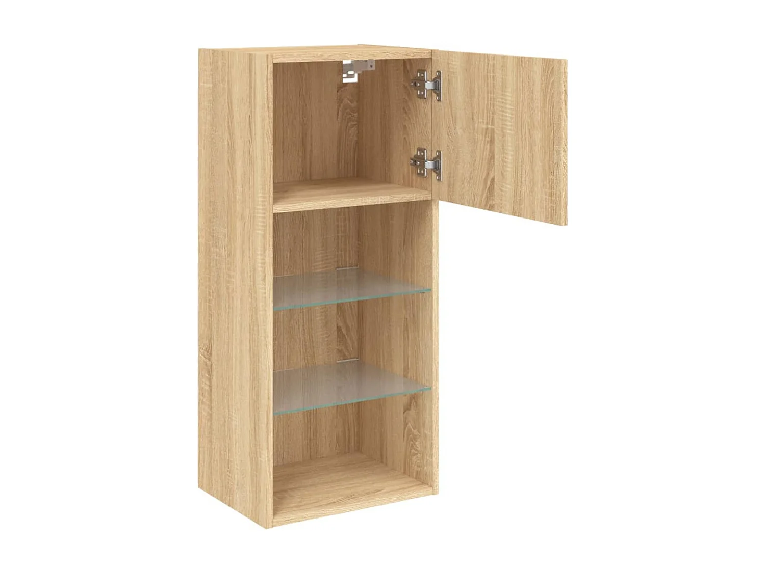 Meuble TV avec lumière LED chêne sonoma 40,5x30x90