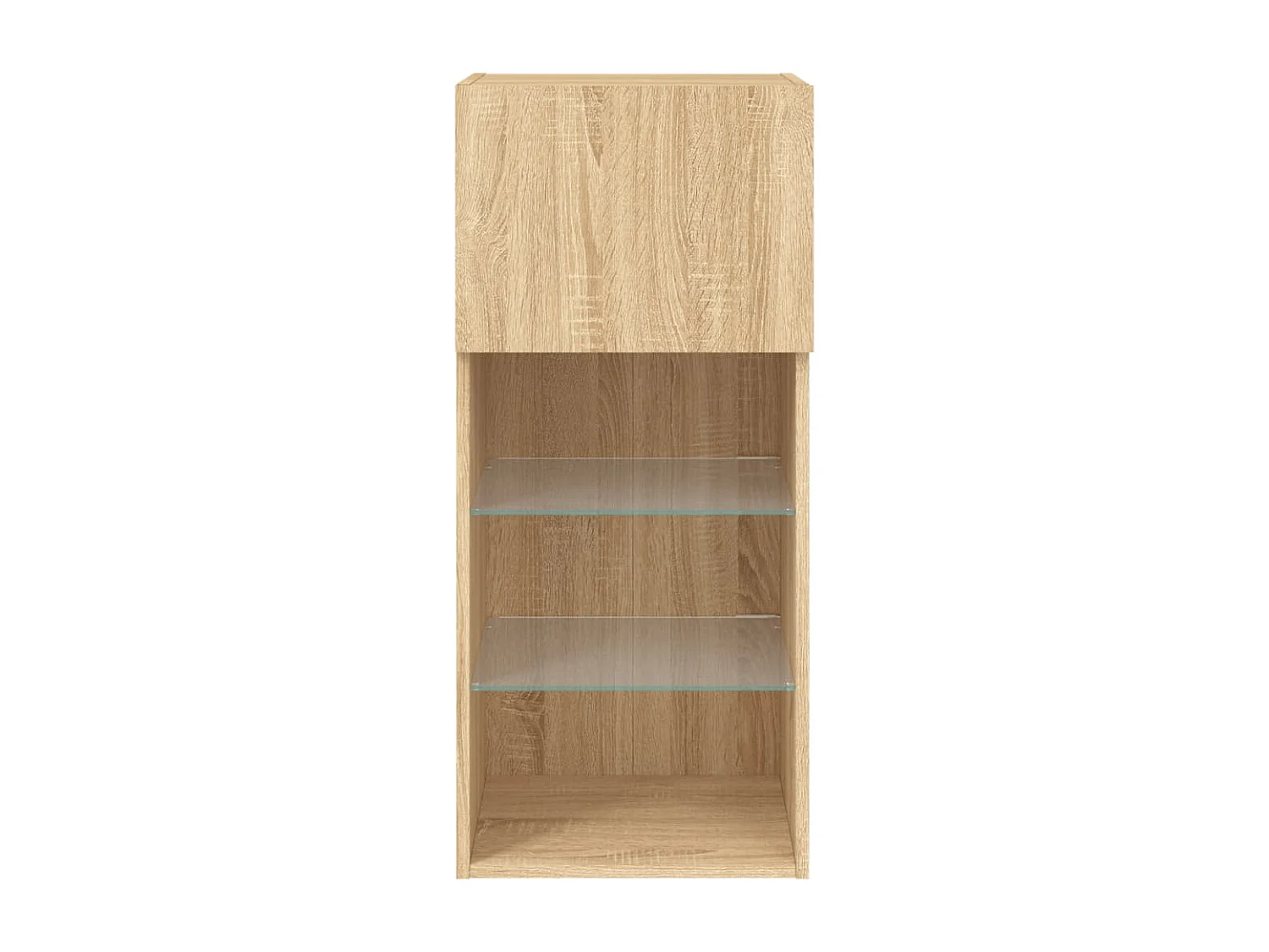 Meuble TV avec lumière LED chêne sonoma 40,5x30x90