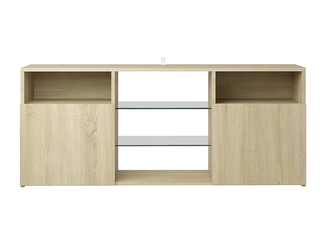 Meuble TV avec lumière LED Chêne sonoma 120x30x50