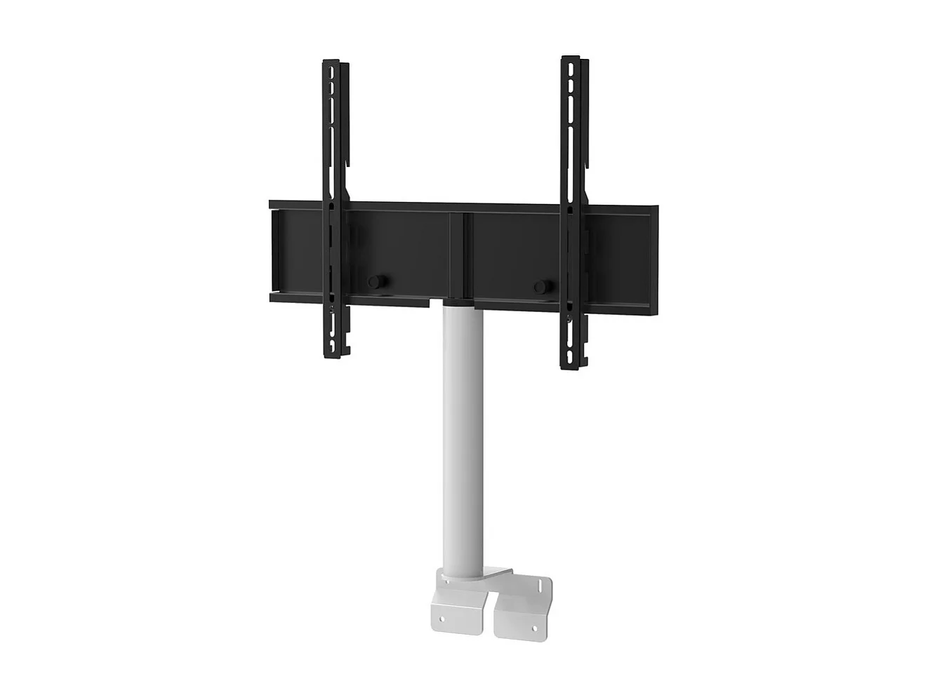 Meuble TV avec support écran verre infrarouge et mélaminé gris Saratov 120cm