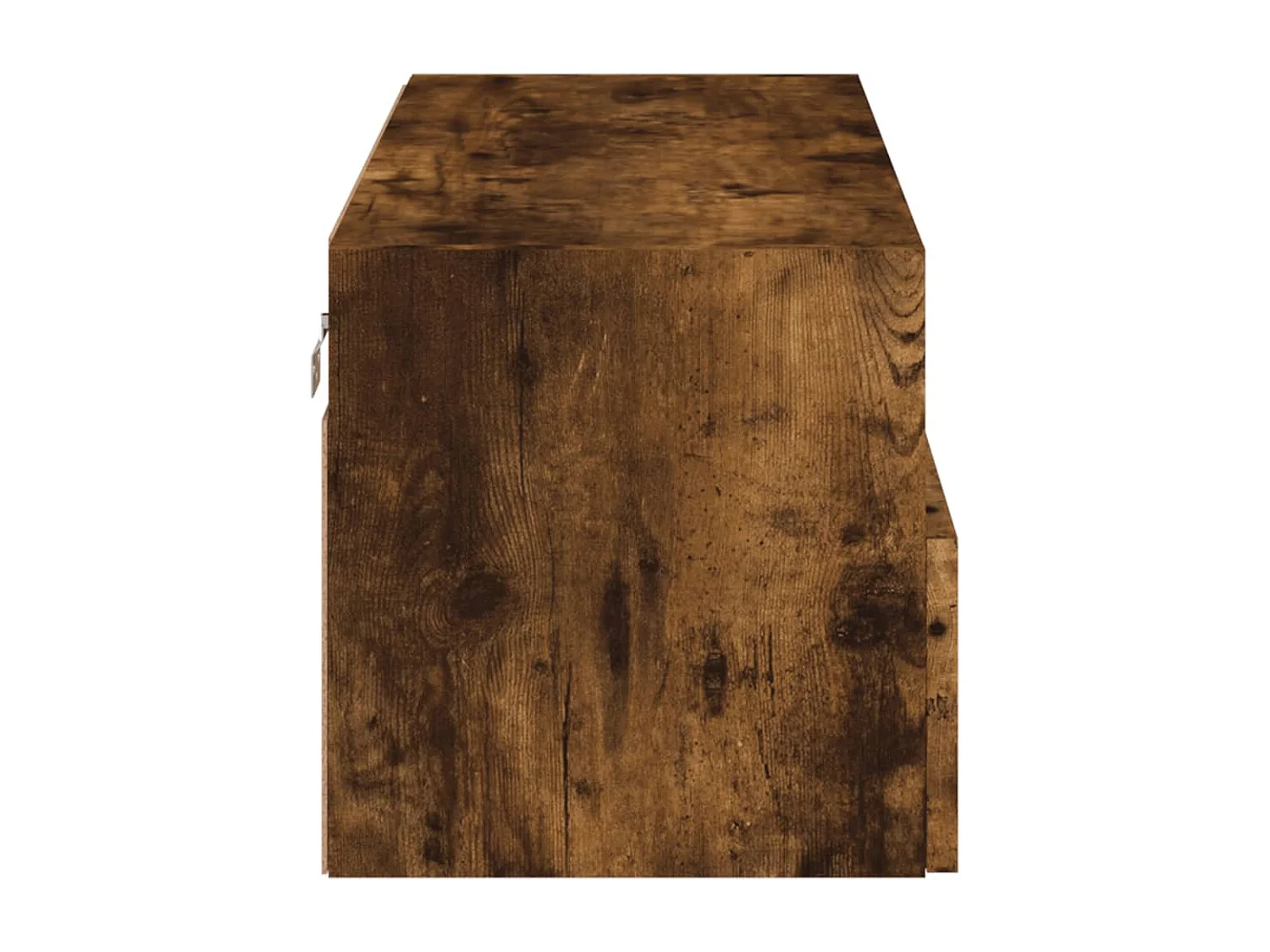 Meuble TV mural chêne fumé 80x30x30 bois d'ingénierie