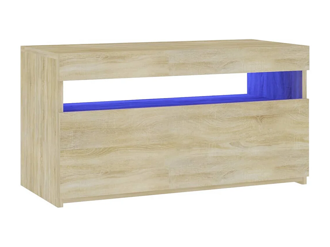 Meuble TV avec lumière LED Chêne sonoma 75x35x40