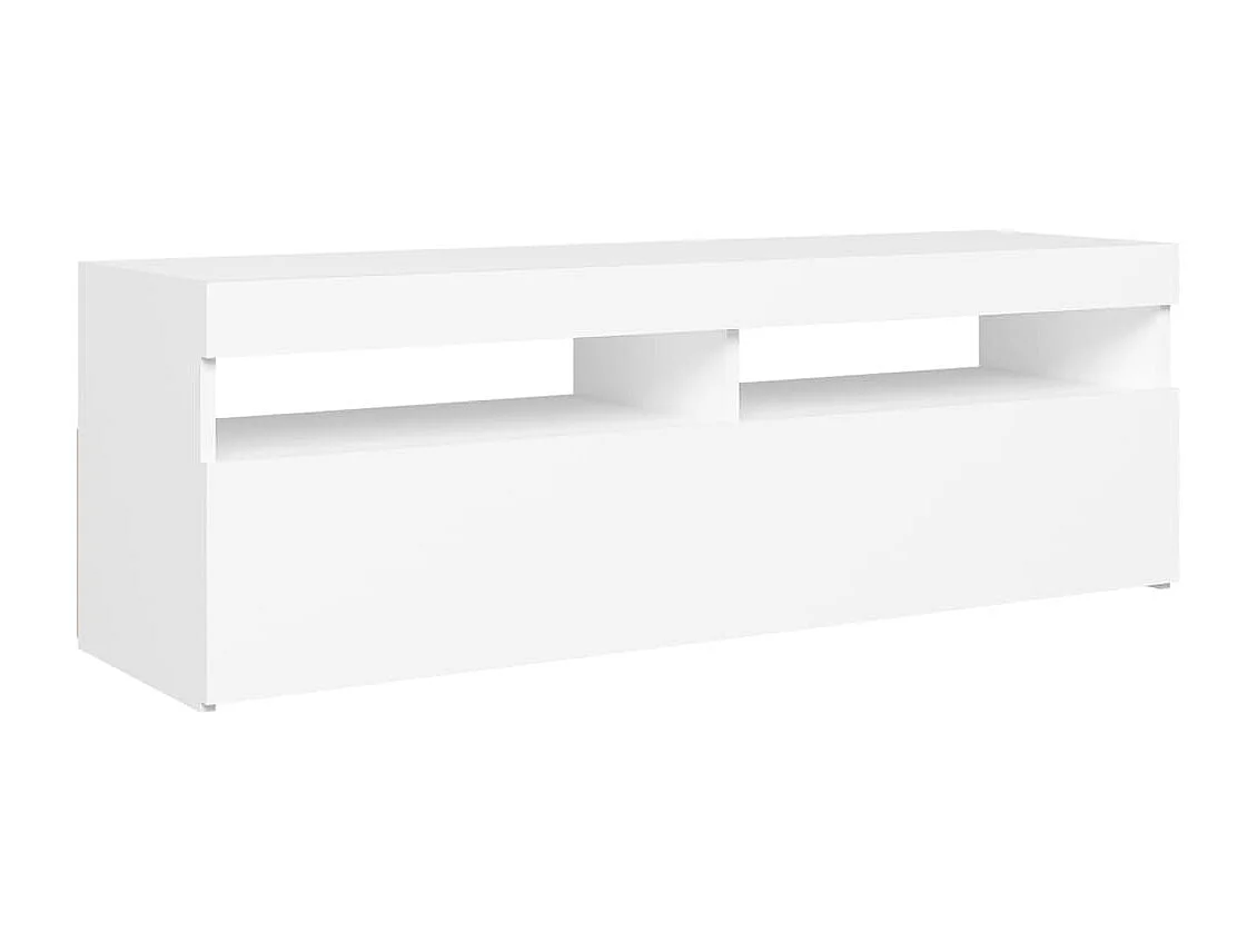 Meuble TV avec lumière LED Blanc 120x35x40