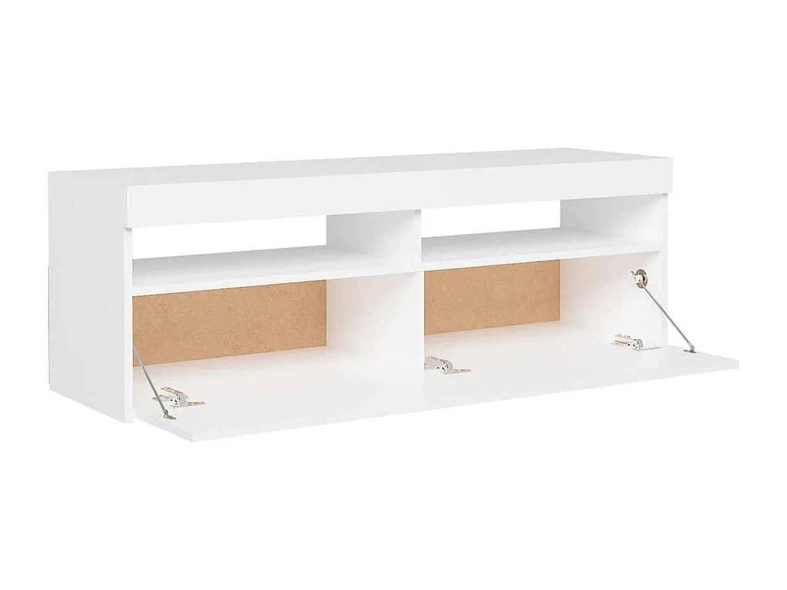 Meuble TV avec lumière LED Blanc 120x35x40