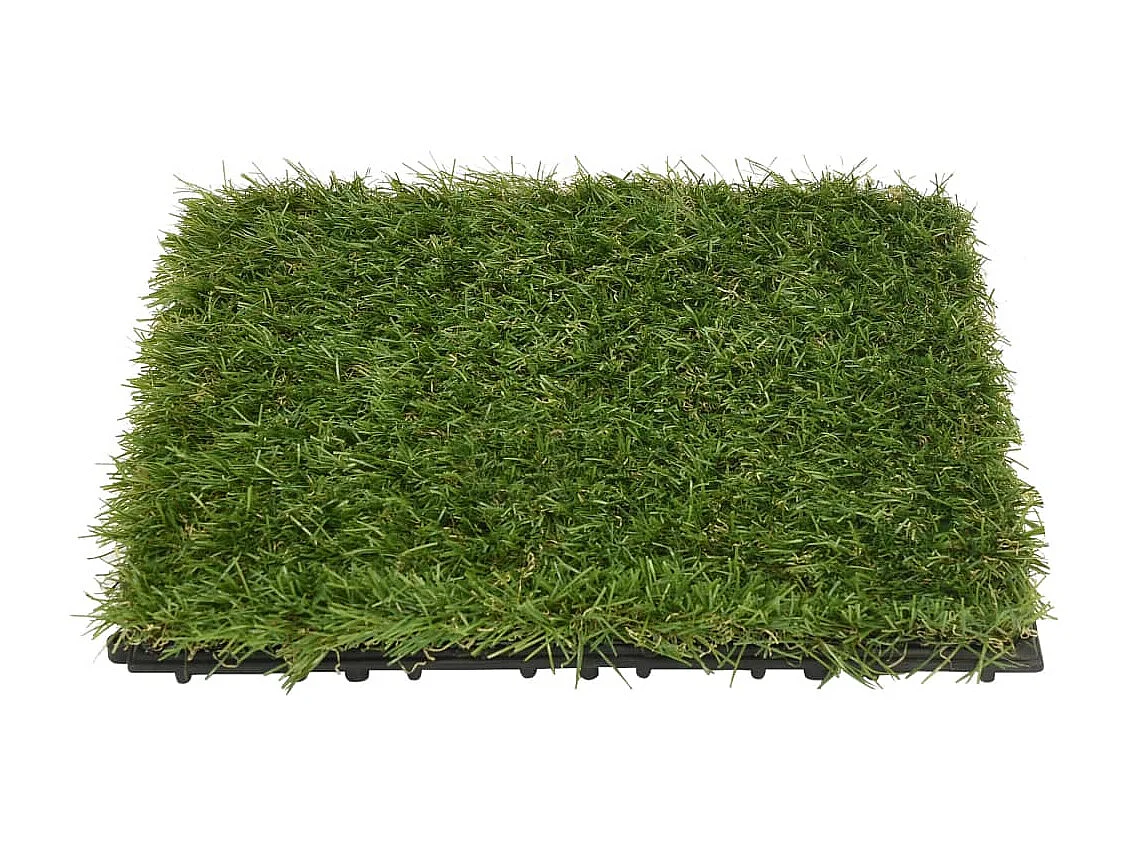 Carreaux de gazon artificiel 11 pc Vert 30x30