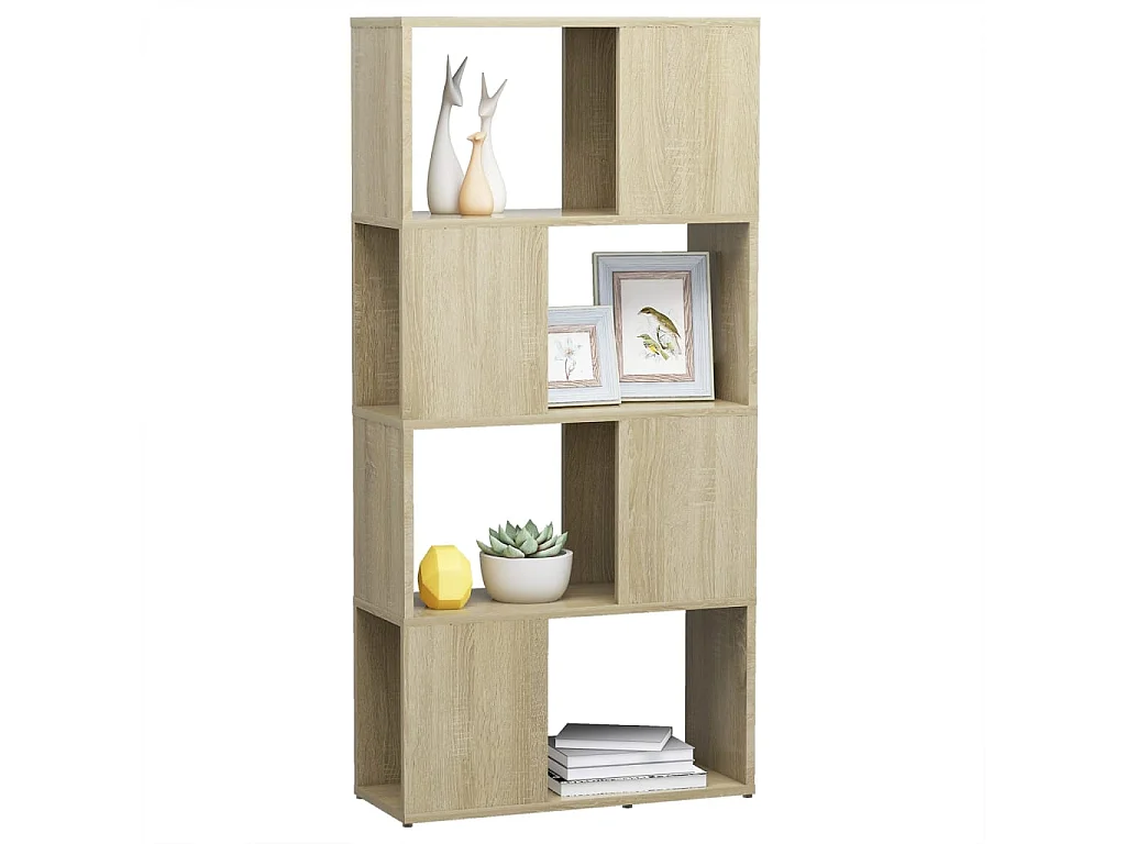 Bibliothèque-Séparateur de pièce Chêne Sonoma 60x24x124,5