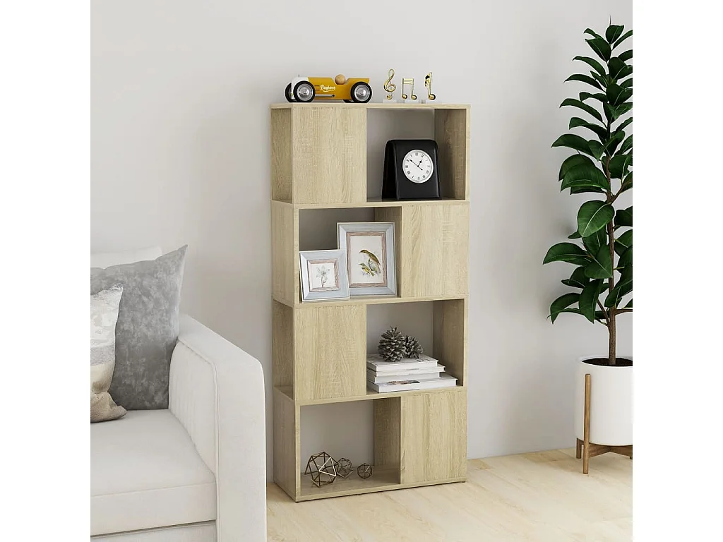 Bibliothèque-Séparateur de pièce Chêne Sonoma 60x24x124,5