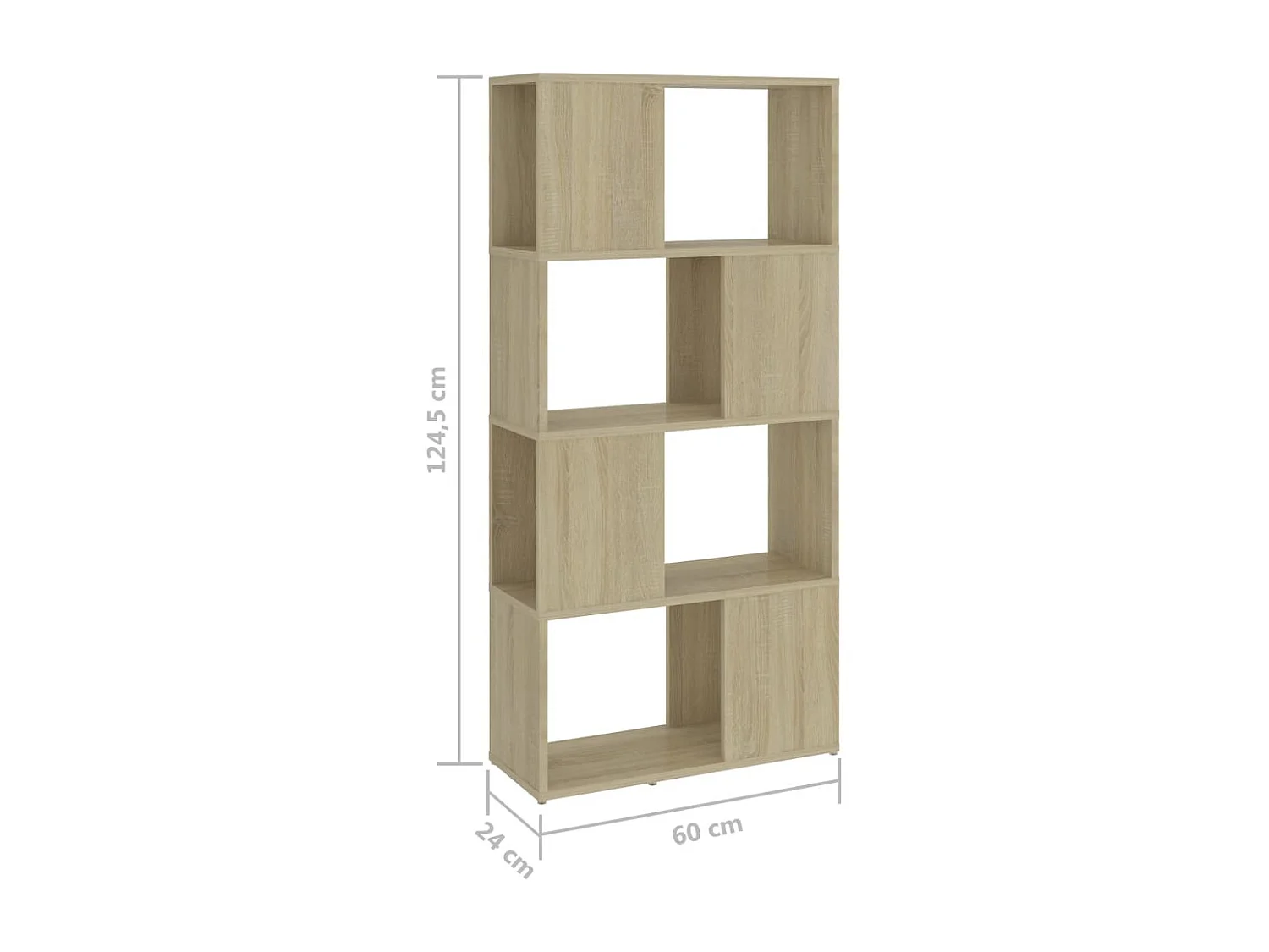 Bibliothèque-Séparateur de pièce Chêne Sonoma 60x24x124,5